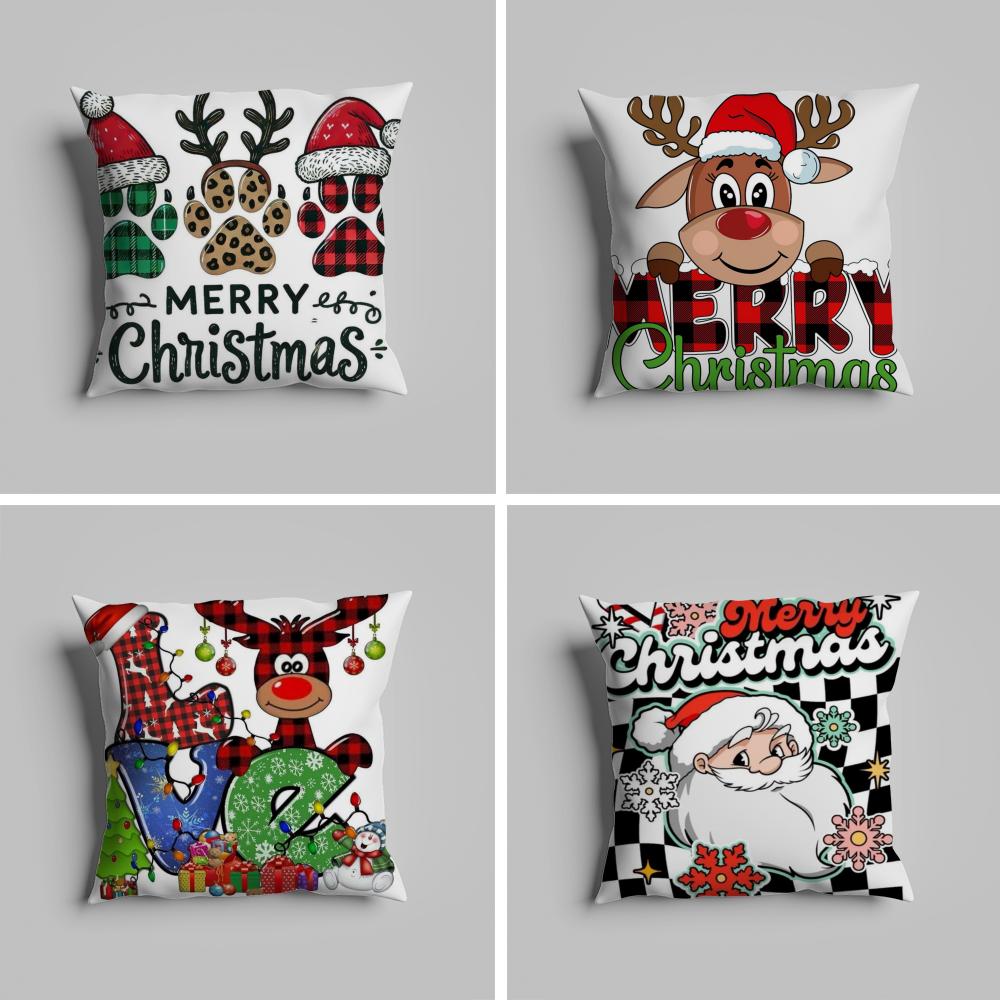 Pillow Case Luxurious Home Office, Sofa Decorative Multi Sized Car Seat Cushions, Pillowcases Santa Claus Christmas Deer