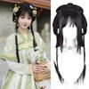 Verkleidung Langes Gerades Haarstück Hitzebeständig Cosplay Hanfu Modellier-Perücke für Damen