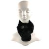 GUCCI 185746 G logo Fur tippet  Scarf fur Black