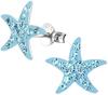 Monkimau Orecchini Bambina Stella Marina - Argento Sterling 925 con Cristalli - Borchie Ipoallergeniche Senza Nichel per Bambine - Gioielli Regalo di Compleanno