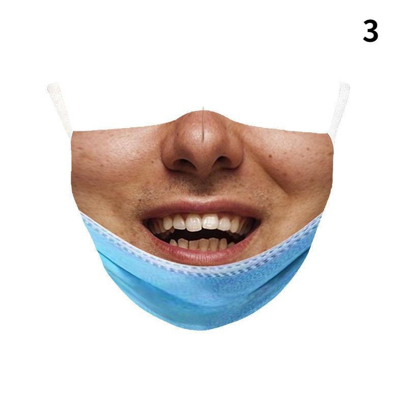 2021 Halloween Spoof 3D Printed Unisex Mask Wind and Dust Mask