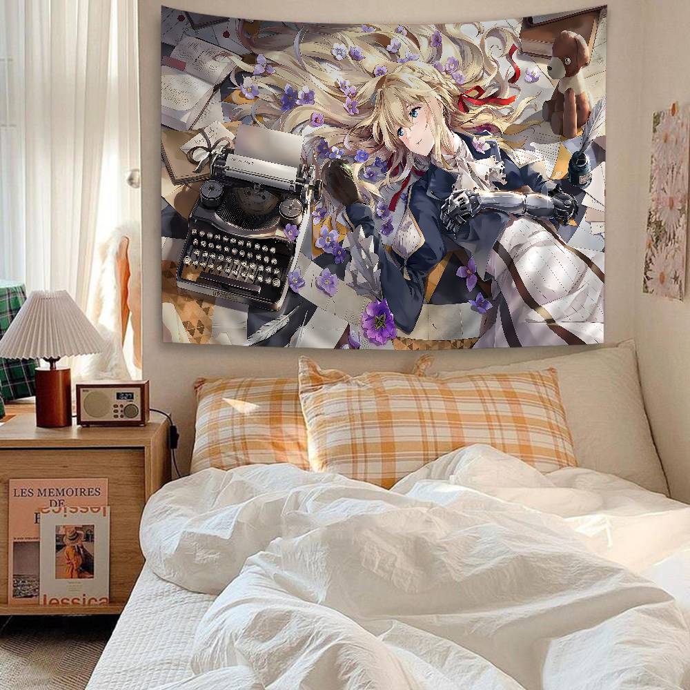 Anime Evergarden Cartoon Tapestry Wall Hanging Decoration Household Home Decor