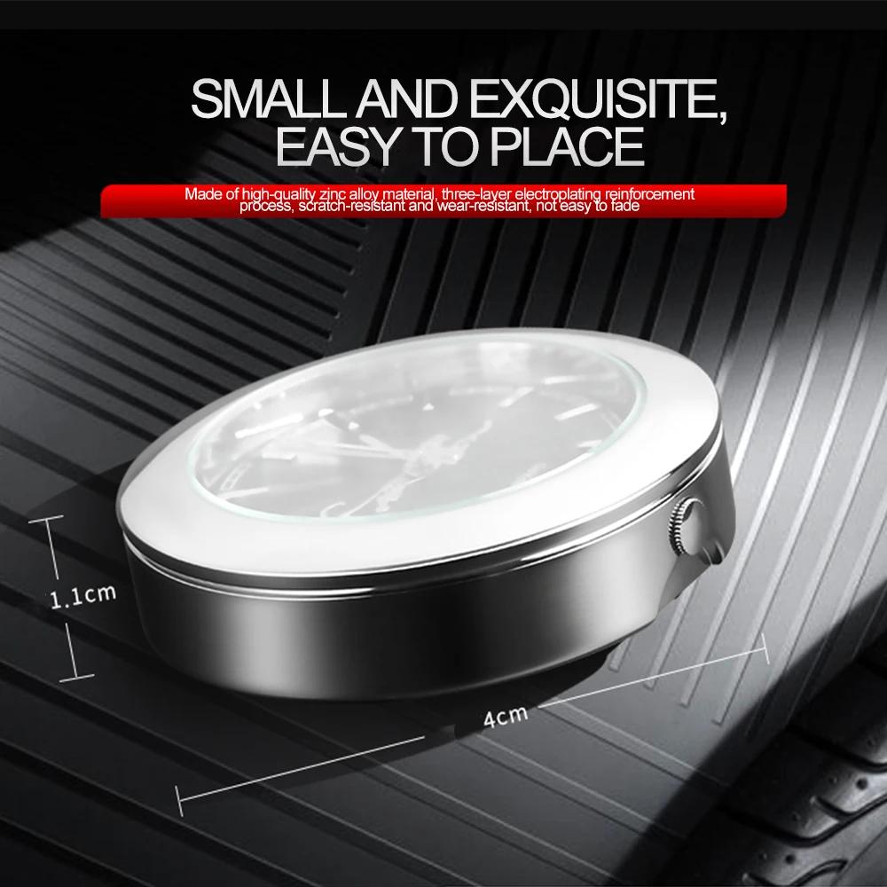 Car Clock Luminous Automobiles Internal Stick-On Mini Digital Watch Mechanics Quartz Clocks Auto Ornament Car Auto Accessories