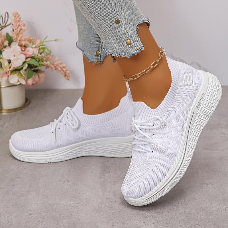 Fashion Cool Breathable Lace Up Mesh Sneakers Women Autumn Soft Wedge Heel Thick Bottom Sneakers Comfort Non Slip Light Running Shoes
