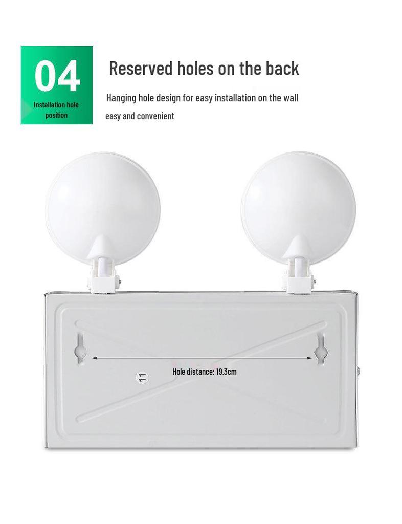 Punch-Free Double-Headed Emergency Exit Light - 24V/220V Corridor Safety Evacuation