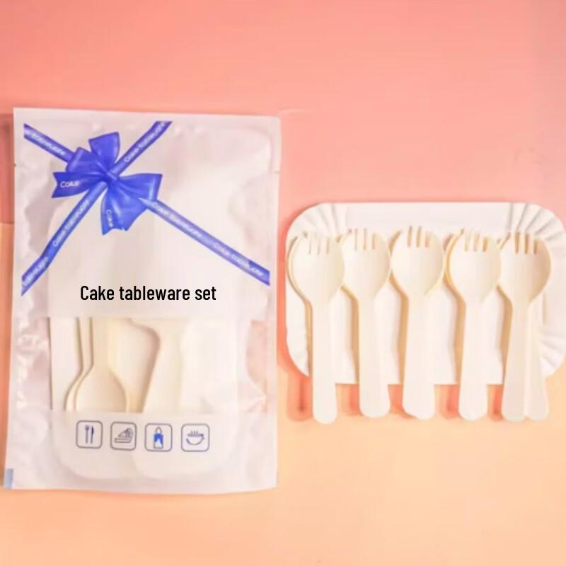 Disposable Cake Plate and Fork Set