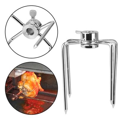 Rotisserie BBQ Forks Charcoal Chicken Grill 2pcs/set Barbecue Supplies BBQ Tool Rotisserie Meat Fork Stainless Steel BBQ Forks