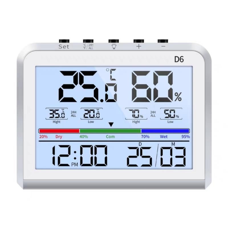 Multifunction Digital Thermometers Hygrometer Temperature Humidities Monitor With Comfort Indicators Wall Mount For Indoor 1
