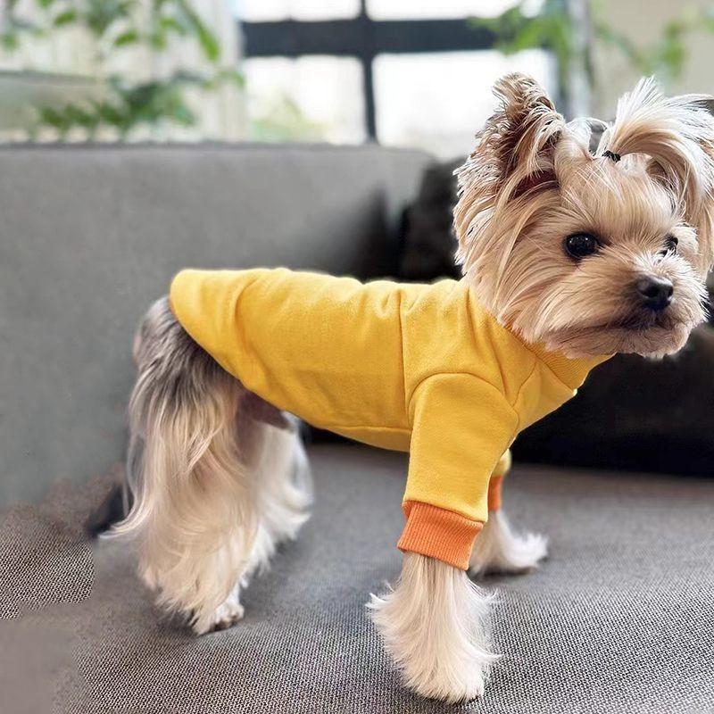 

Осенне-зимний бархатный свитер для питомца, терможилет, термоутепленный, одежда для маленькой собаки йоркширского терьера, комплект из двух предметов XS bust 30cm about 1 kg