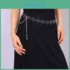 Bohemian Floral Silver Waist Chain With Tassels For Women Summer Festival Accessory