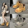 Couple Thick-Soled Martin Boots, Spring New British Style Short Boots, Outdoor Sports Rhubarb Boots, The Same For Men And Women