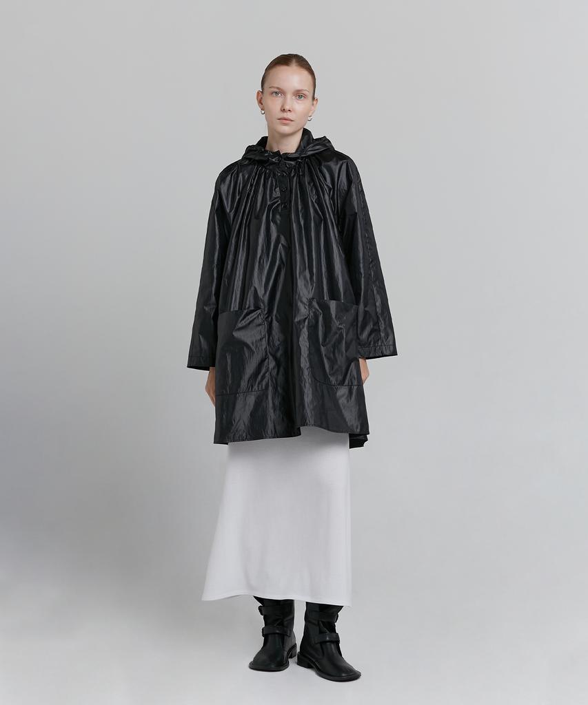 Low Tide Hooded Coating Coat [Black]
