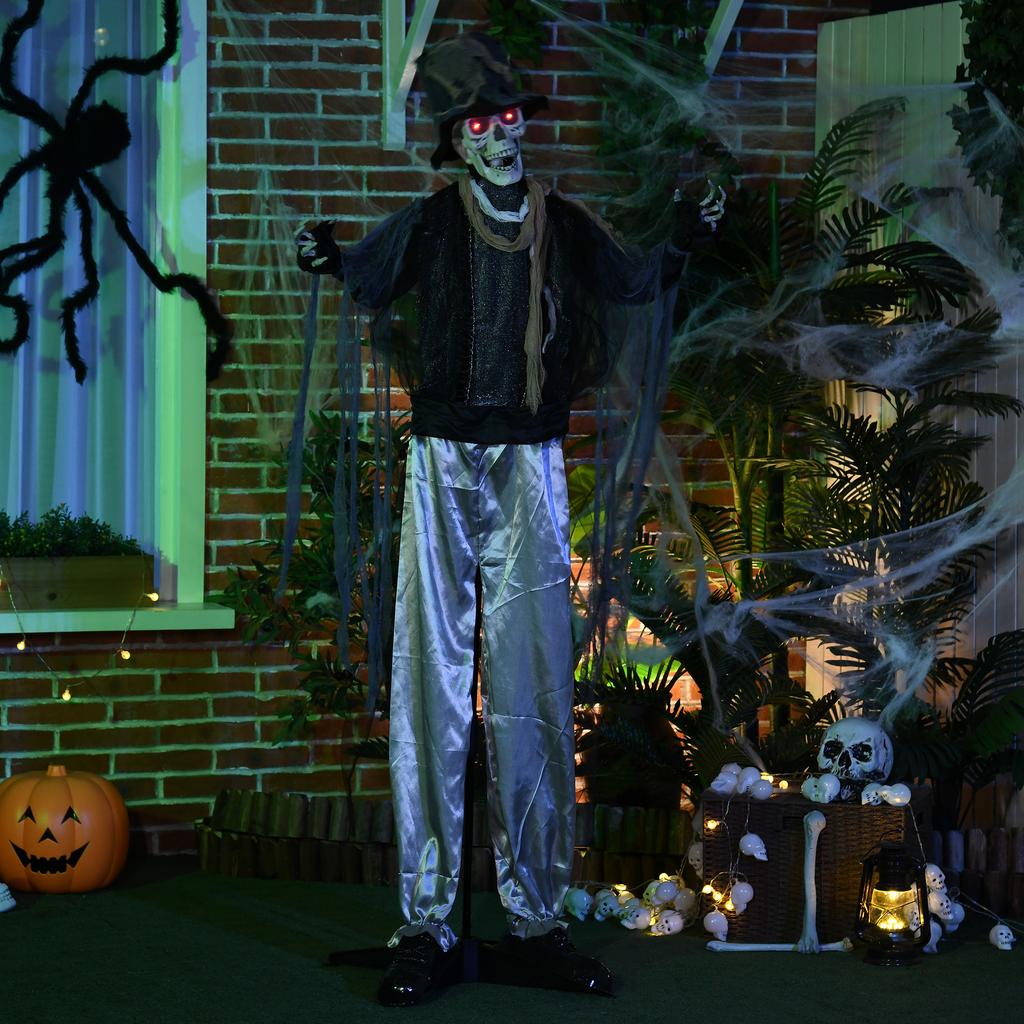 Halloween Ghost, Halloween Decoration, Sound Function, with Motion Sensor and LED Lights, 101 Cm X 64 Cm X 178 Cm