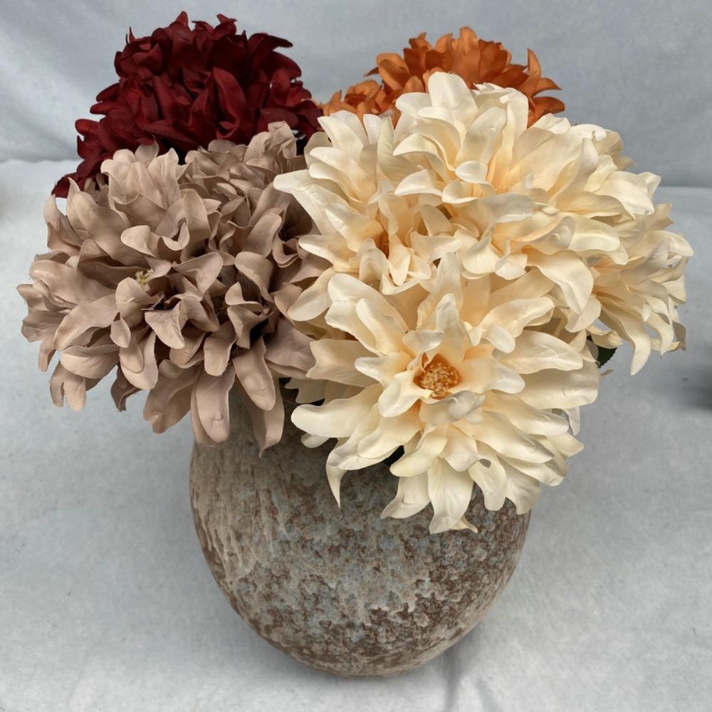 45CM Dahlia Bunch Flowers 7 Heads Fake Flowers New Dahlia Artificial Flower  Home Decor