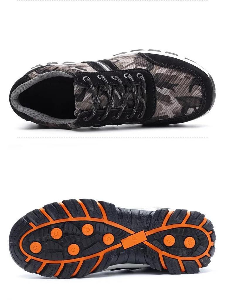 Camouflage Steel Toe Safety Shoes - Anti-Smash, Anti-Puncture, Lightweight, Insulated for Electricians