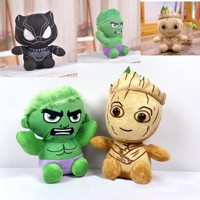 Marvel Avengers Black Panther Hulk Groot Plush Toys Soft Pp Cotton Stuffed Superheroes