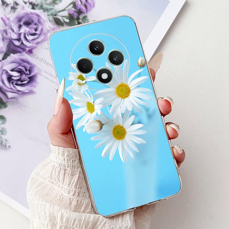 For Oppo Reno 12F 5G Case Reno12 FS CPH2637 Colorful Flowers Painted Cover Soft Silicone Case For Oppo Reno12 F 4G Reno12F Shell