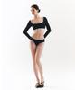 VINAJ Cross Ribbon Line Low Bikini Panties (Black)