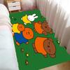 Kawaii Miffy Rabbit Carpet Bedside Blanket Foot Mat Cute Cartoon Bay Window Mat Coffee Table Blanket Anti-slip Floor Mat