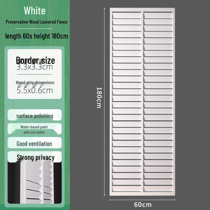 Outdoor Privacy Screen: Louvered Wood Fence for Gardens and Courtyards