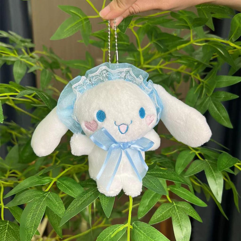 Blue Fun Plush Dog Keychain Cartoon Style Cute Accessory Perfect For Gifts