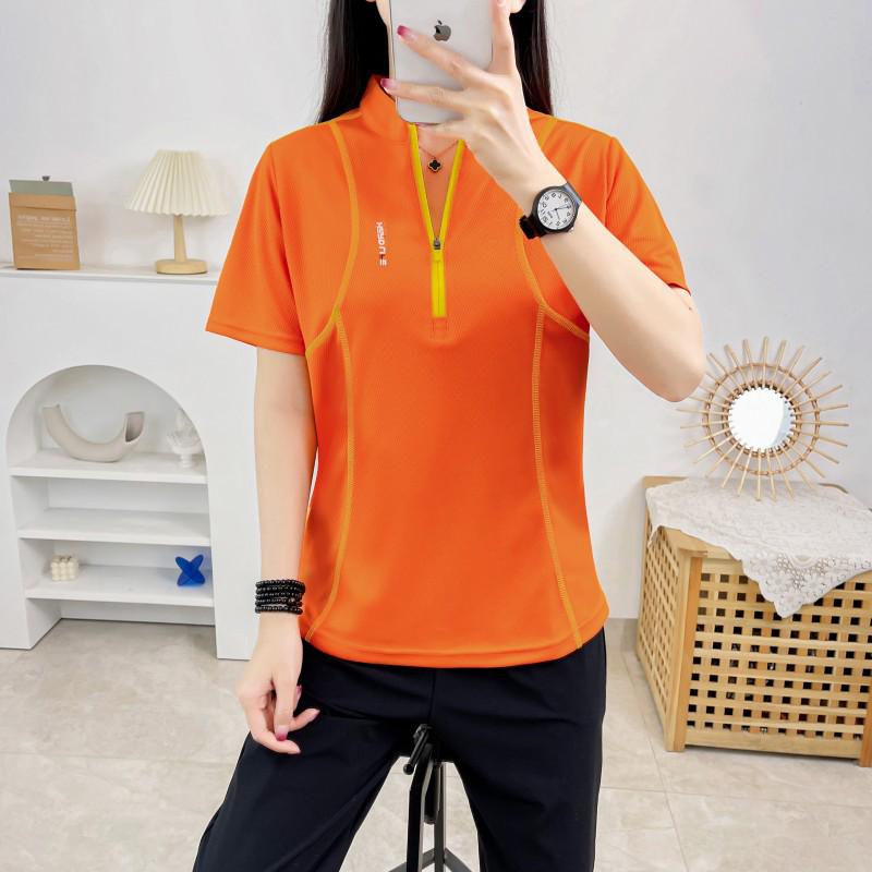 Women's Quick-Dry Spring/Fall Stand-Up Collar Running Shirt - Breathable, Long-Sleeved Sports Casual Tee
