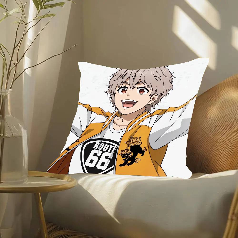 Choji Tomiyama Anime WIND BREAKER Pillow Case Fashion Square Pillowcase Bedroom Sofa Room Ins Decoration Leisure