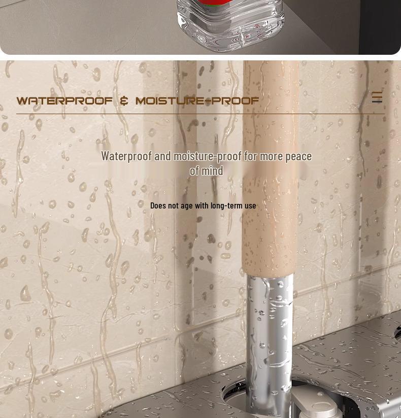 Wieszak ścienny na miotłę i mop: Rozwiązanie do zawieszania bez wiercenia na drzwiach łazienkowych lub toaletowych.