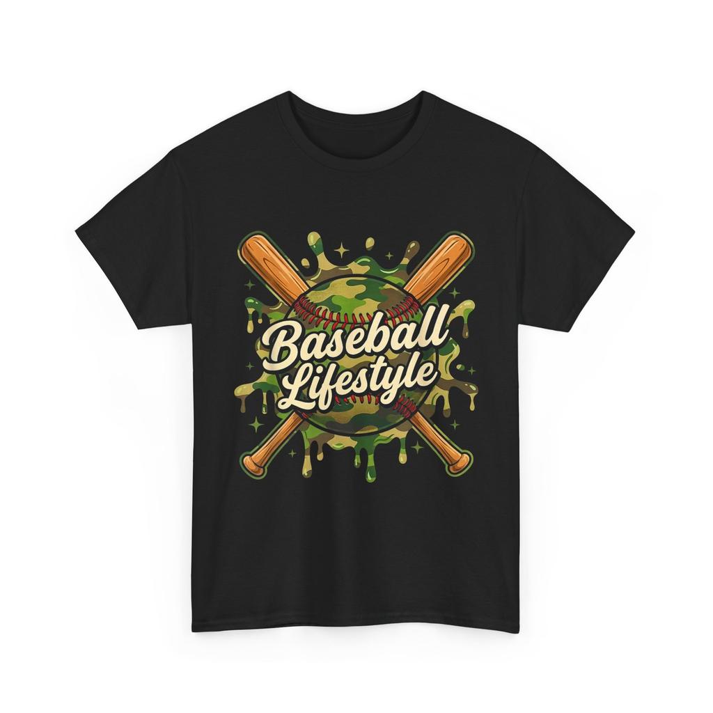 Camo Baseball Life Style Shirt, Baseball Drip Ice Cream Sports Lovers Shirt