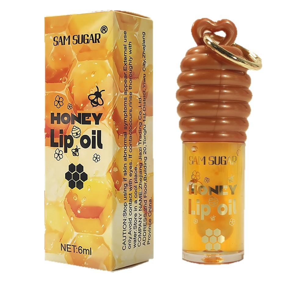 Honey Essence Lip Oil Provides Long-lasting Hydration and Reduces Lip Lines. Lip Care Honey and Transparent Moisturizing Lip Glaze