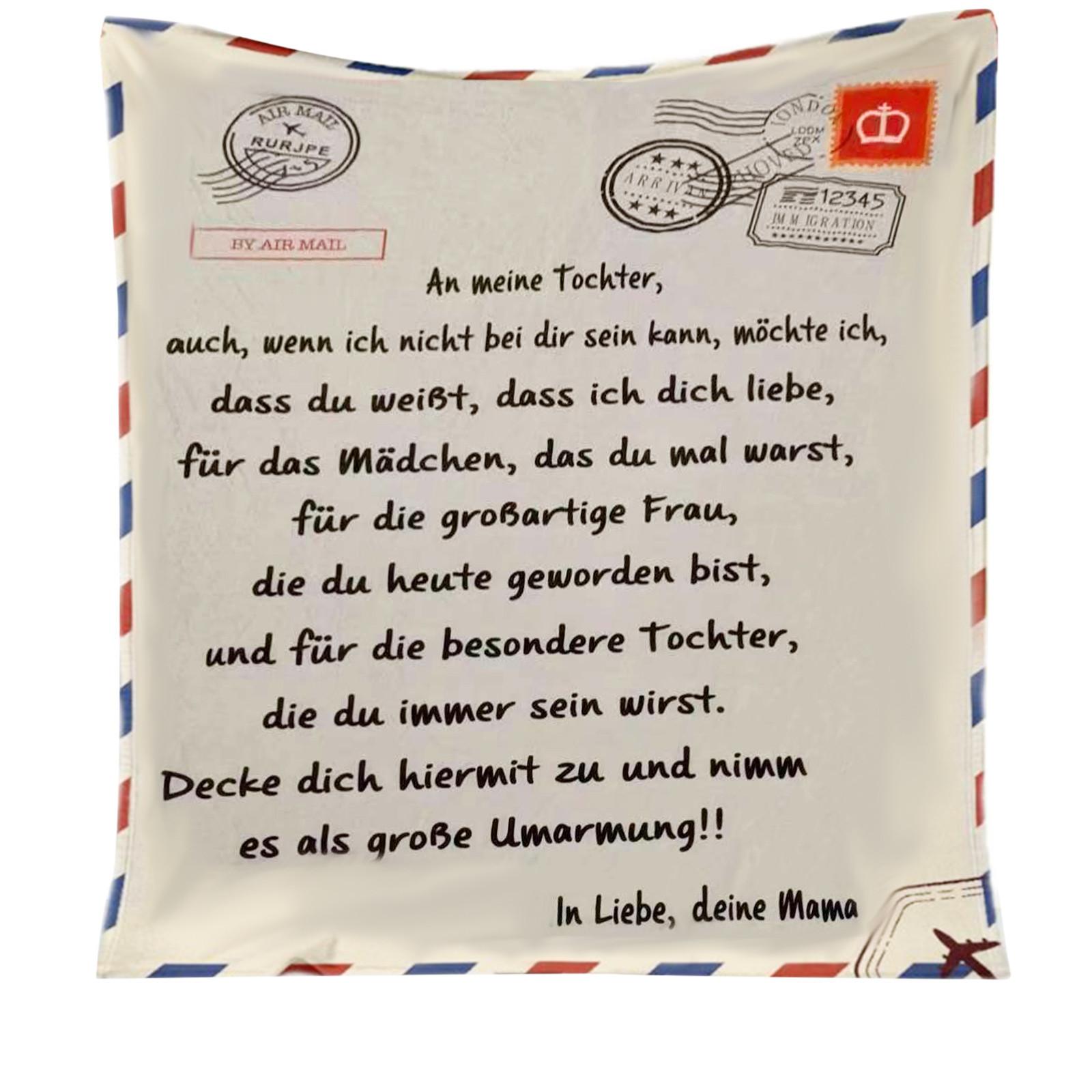 

(SU)Удобное одеяло с запахом Идеальное одеяло с буквами подарок для друзей семьи и влюбленных 100cmx150cm