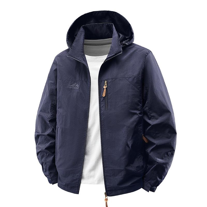 Autumn and Winter Men's Outdoor Jacket Waterproof and Windproof Jacket Hooded Casual Jacket Sports Mountaineering Jacket