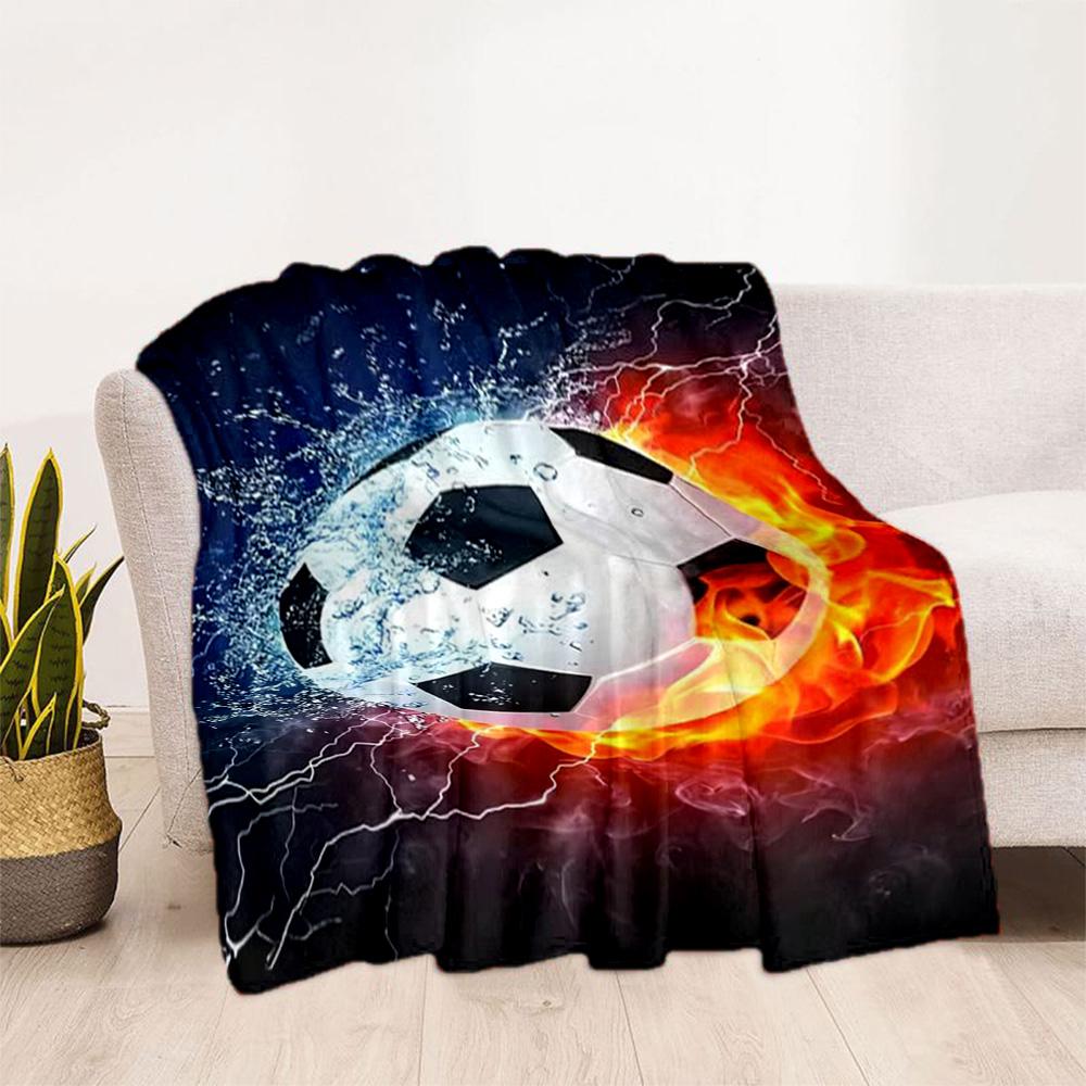 1pc Soccer Ball Blanket Comfortable Soft Lightweight Multi Purpose Blanket Travel Camping Picnics Sofa Office Bed Living Room Gift Friends Family