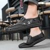2025 Autumn Handmade Men's Large Size Casual Leather Slip-on Moccasins