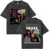 Washed Vintage Rapper Drake for All The Dogs Tshirt Men Women Hip Hop Fashion Pop Music T Shirt  Cotton Short Sleeve Tshirt