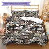 Cartoon Animal Art Pattern Bedding,Quilt Set Quilt Cover Pillowcase Home Birthday Gift (1 * duvet cover + 2 * pillowcase, without core)