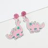 Cute Dinosaur Rabbit Acrylic Earrings Women Statement Glitter Rainbow Easter Egg Mouse Animal Drop Earring Fashion Jewelry Gifts