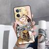 Phone Black Case for OnePlus Nord 2 5G 8T 10 9 7 8 Pro 10T For Oppo A53 A16 A15 A54 A74 Silicone Funda Genshin Impact Anime