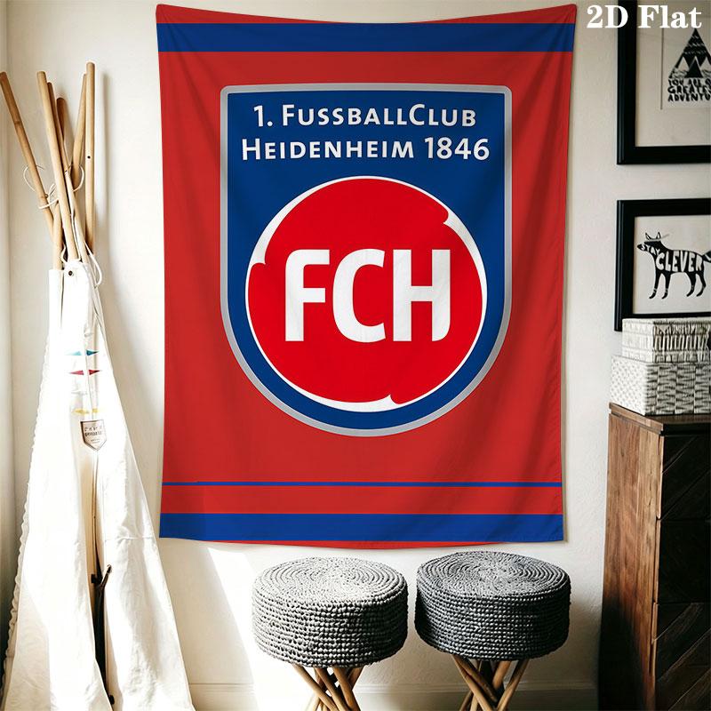 FC Heidenheim Wall Hanging Printed Fabric Blanket Decorative Tapestries for Bedroom Living Room Home Decor