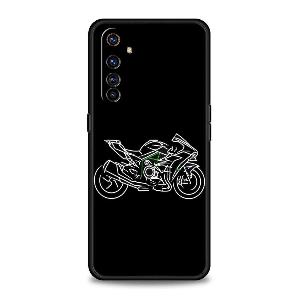 Moto Cross Motorcycle Sports Phone Case For Realme 10 9 8 5G 7 6 GT2 Pro Plus 9i 8i C21 C11 C25 C35 GT Neo 2 3 3T Black Cover