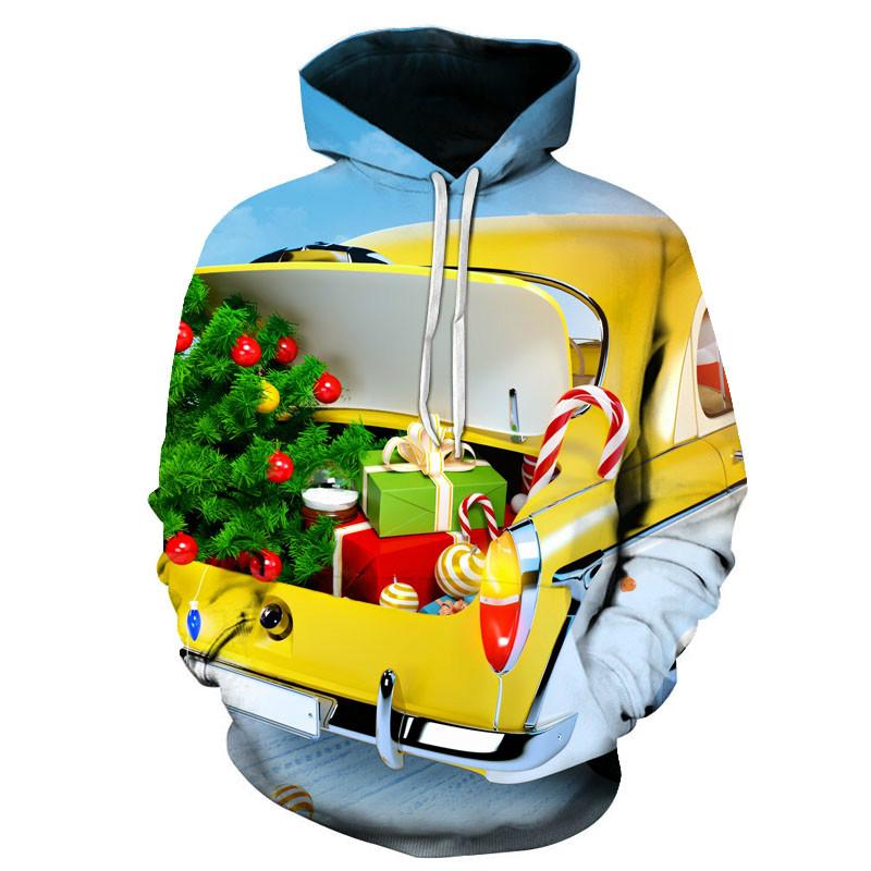 New Christmas Gift Theme Men's 3D Printed Hoodie Fashion Snowman Hooded Sweatshirt Hooded Pullover Boy Clothes
