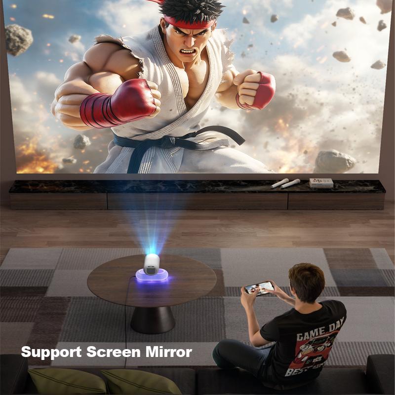 Vivicine Nejnovější YT900 Android 13 1920x1080p Full HD 1080p projektor pro domácí kino, Automatické ostření, Automatická korekce lichoběžníkového zkreslení