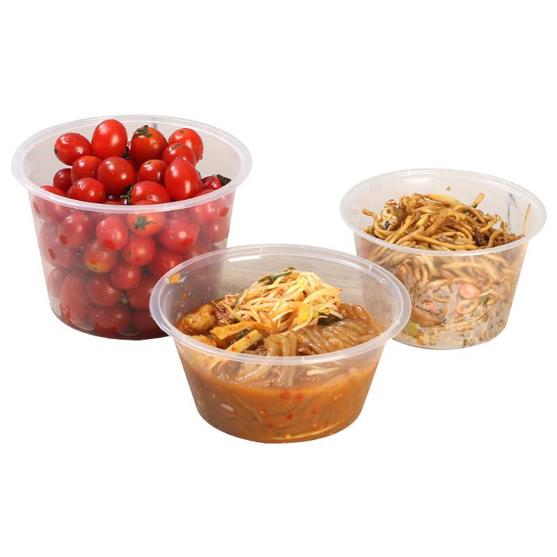 Clear Disposable Round Food Containers with Lids