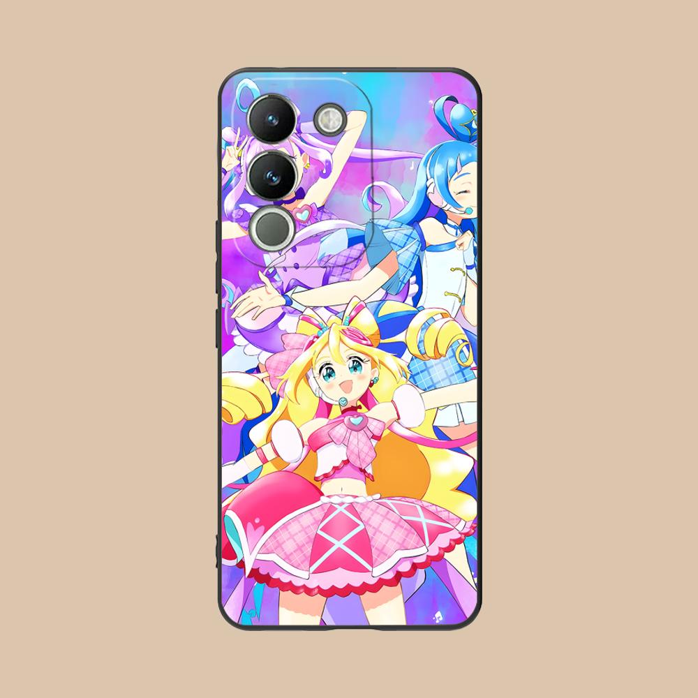 Sakura Uta Cure Idol Matte Mobile Phone Case for VIVO Y77 76 75 74 73 72 58 56 55 51 50 38 36 Y19 Y18 Y03 Y01 5G Colorful Cover