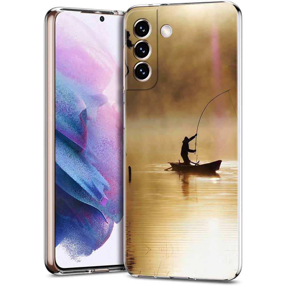 Fishing Phone Case For Samsung Galaxy S24 Ultra S23 FE S22 S20 S21 5G S10 S9 Plus S10E S8 Soft Silicone Clear Cover