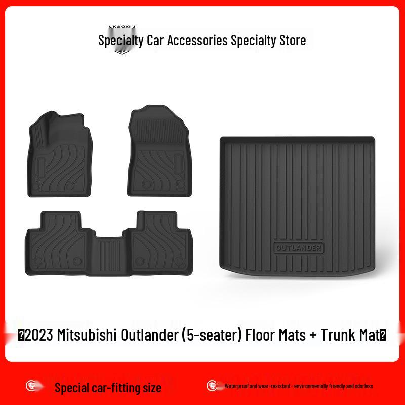 2023 Mitsubishi Outlander Eco-Friendly TPE Waterproof Floor & Trunk Mats