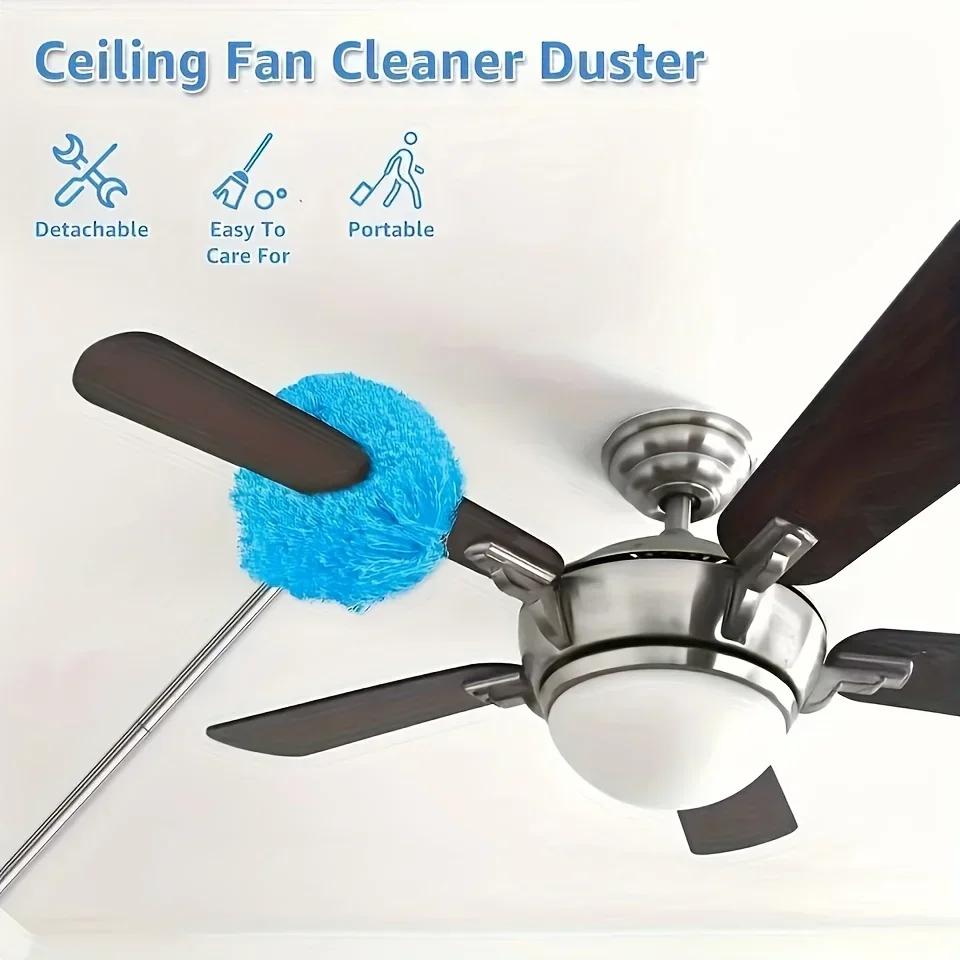 Extendable Feather Duster for Home Cleaning Washable Reusable Dusting Stick for Ceiling Corner Gap Furniture