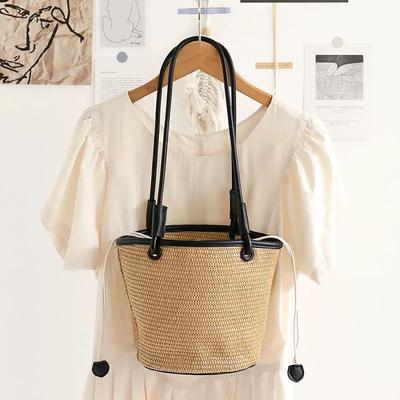 Straw Bag Women's Large Capacity 2025 New Vegetable Basket Shoulder Bag Beach Premium Tote Bag
