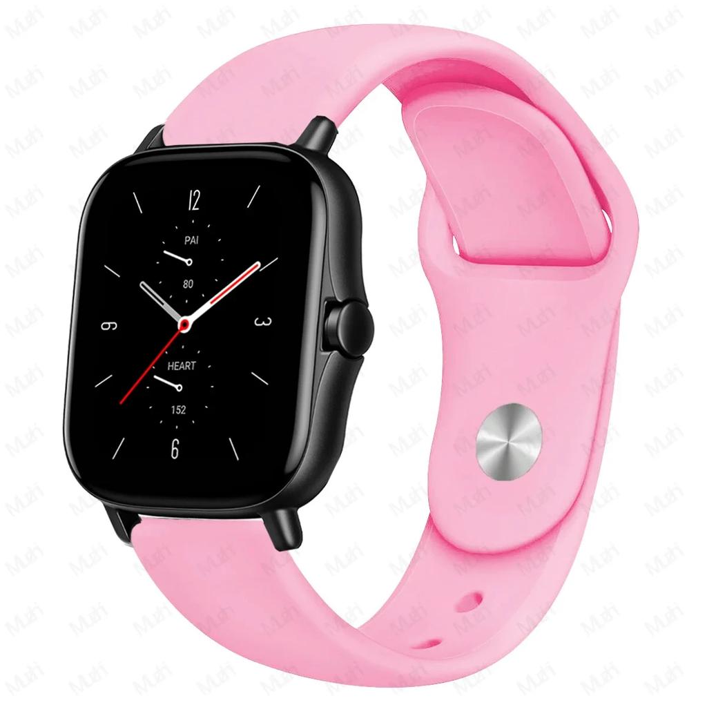 20mm/22mm Silicone Band For Amazfit GTS 4/3/2/2e/2 4 Mini GTR 4/2/3 Pro/47mm/stratos 3/2 Watch Bracelet Correa Amazfit Bip Strap