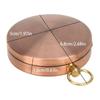Brass Material Portable Pocket Compass Copper Gold Color Outdoor Compass Retro Style Luminous Display Camping Compass